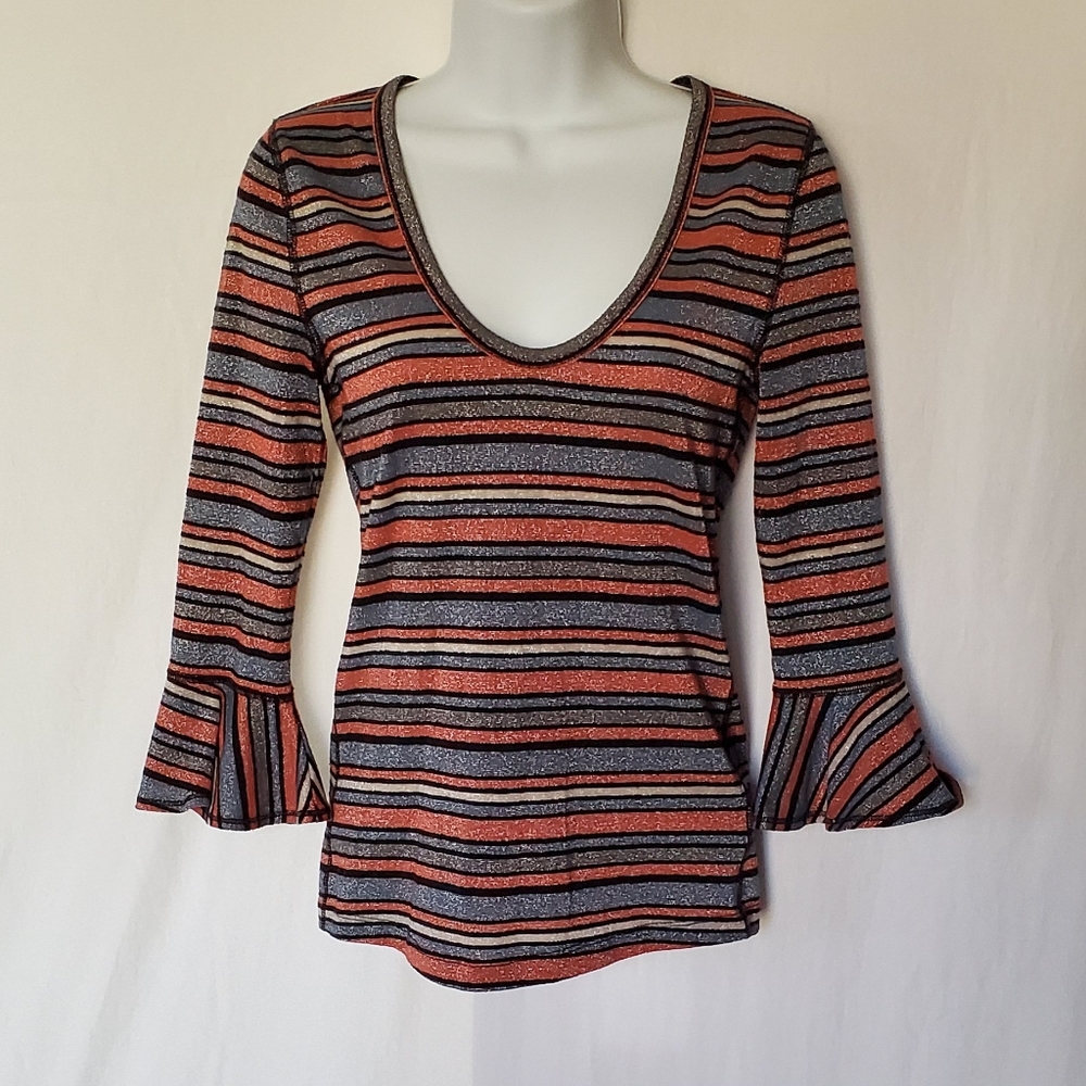 Free People Striped Blouse Size S